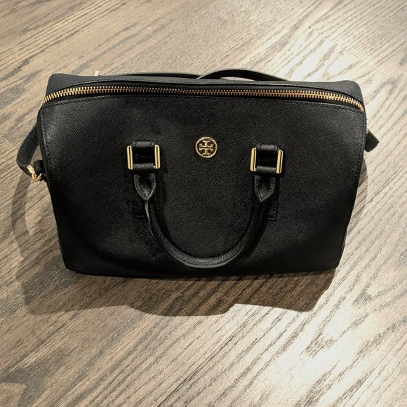 Tory Burch Handbags - RARE Like New Tory Burch Black Handbag Satchel